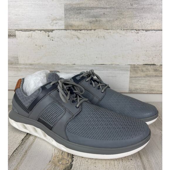 Johnston Murphy Mens 12 Activate Plain Toe Sneaker Gray new lace up casual - Picture 1 of 8